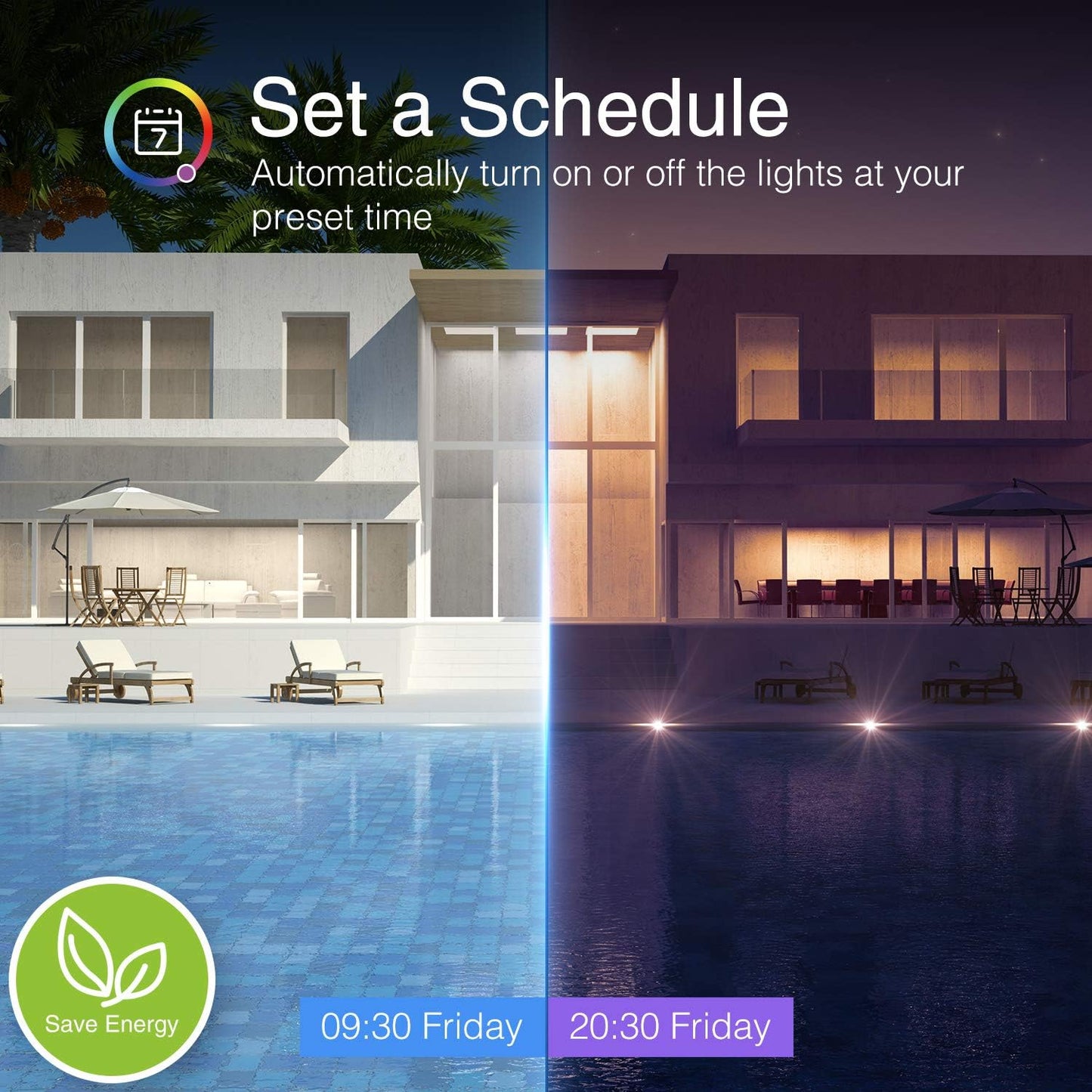 Beantech Wi-Fi Smart Light Bulb, Full Color Changing Light Bulb(RGB+W) 2 Pack-Compatible with Alexa and Google Assistant, Multicolor, (WB5-2p)