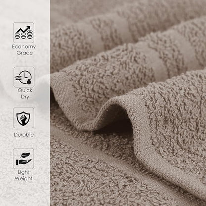 24 Pack Sand Hand Towel 100% Cotton Spa Towel – 16x26 inches Highly Absorbable