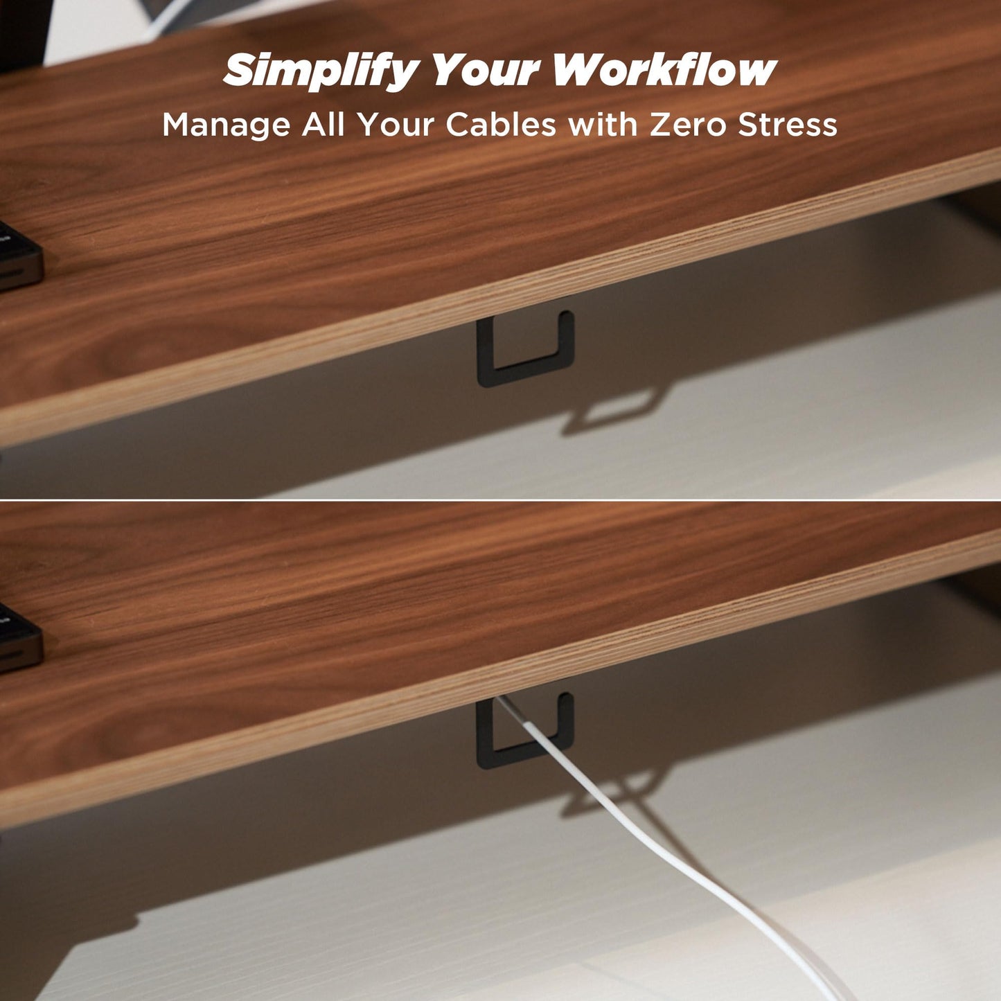 ULTRARM Moodular Wooden Monitor Stand Walnut with Add-on Accessories Phone Stand, Watch Stand, Cable Organizer, Tablet Stand