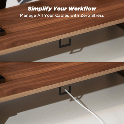 ULTRARM Moodular Wooden Monitor Stand Walnut with Add-on Accessories Phone Stand, Watch Stand, Cable Organizer, Tablet Stand
