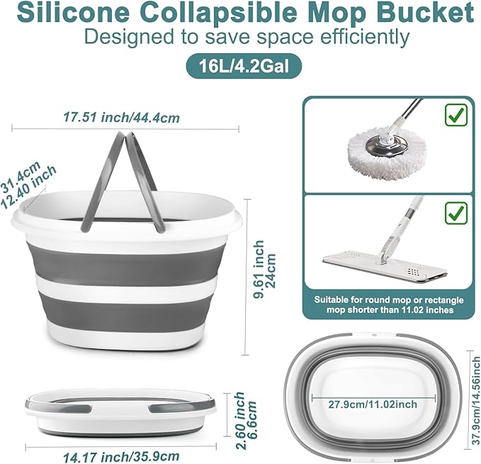 Collapsible Mop Bucket with Handle