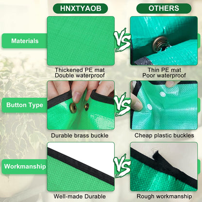HNXTYAOB Repotting Mat for Indoor Plant Transplanting and Mess Control 27"x 27" Thickened Waterproof Potting Tray Foldable Succulent Potting Mat Portable Gardening Mat Garden Gifts for Women & Men
