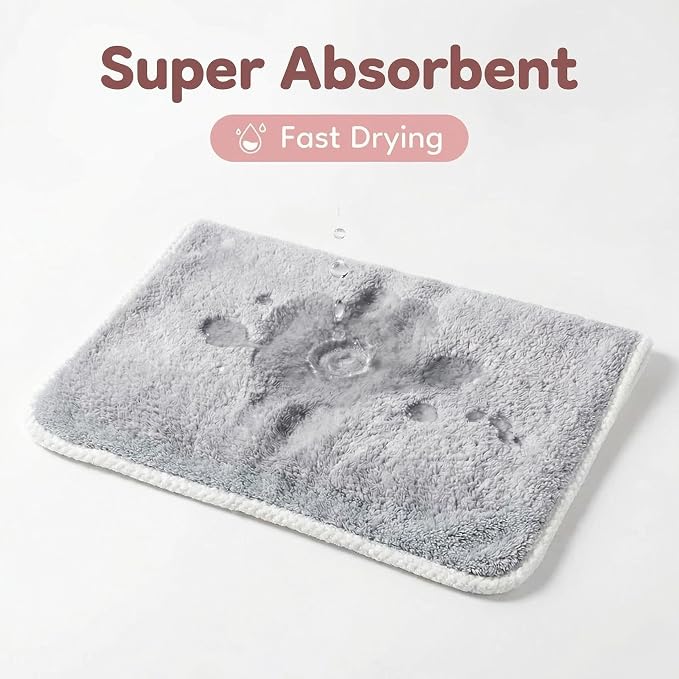 Dog Drying Towel, Soft Towels for Drying Dog Large, 2pcs Extra Thick Absorbent Microfiber Bath Towels for Dogs, Cats, Puppy, Pets (Grey)
