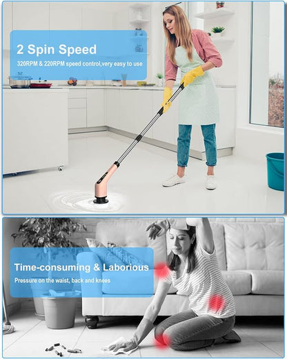 Leebein Electric Spin Scrubber, Cordless Powerful Scrub Brush