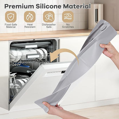 Sink Splash Guard with Suction Cups, Silicone Water Guard