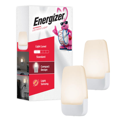 Energizer LED Rotating Night Lights Plug Into Wall Dusk to Dawn Sensor Home Decor Apartment Essentials Ambient Lighting Nightlight 40293 2 Pack