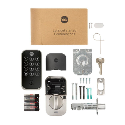 Yale Assure Lock 2 Touch Deadbolt, Black Suede Key-Free Smart Entry Door Lock with Wi-Fi Connected Touchscreen Keypad and Fingerprint Scanner for Code Entry and Remote Access, YRD450-F-WF1-BSP