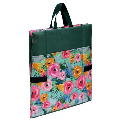 JLDTOP Floral Foldable Bleacher Seat Waterproof Portable Stadium Cushion (Green Floral)