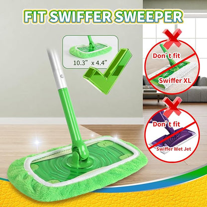 5 Pack Reusable 100% Chenille Mop Pads Compatible