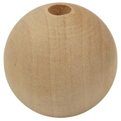 1 Inch (25mm) Unfinished Natural Wood Balls with Hole, Multiple Quantity, Wooden Beads for Art, Crafting and DIY Craft Projects - Rustic Decor, Braclets - 20 Pack