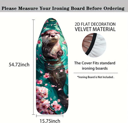 Nuxovilar Otter with Cherry Blossoms Ironing Board Cover, This Cover Fits Most