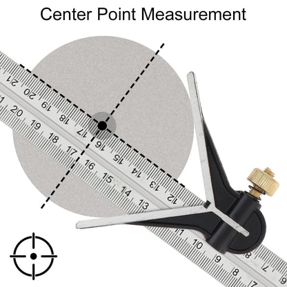 ChgImposs 12" Adjustable Sliding Combination Square Ruler & Protractor Level Measure Measuring Set, Inch/Metric