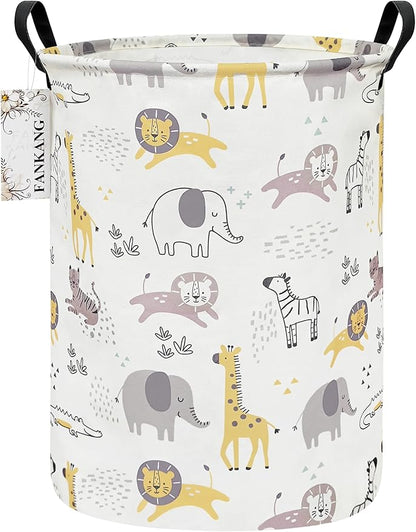 FANKANG Storage Basket, Nursery Hamper Canvas Laundry Basket Foldable
