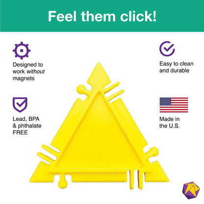 Geometiles 3D Building Set for Learning Math, Includes Many Online Activities, 32-pc, Made in USA (Pentagon/Triangle)