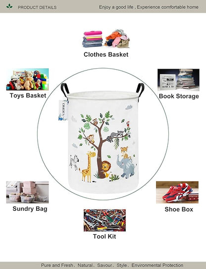 Round waterproof laundry basket, foldable storage basket, laundry Hampers