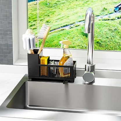 Sink Caddy & Kitchen Sink Organizer, Plastic Kitchen Countertop Organizer
