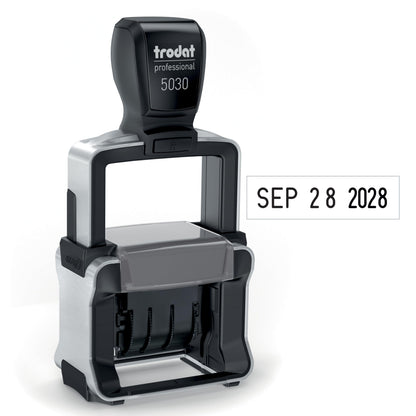 Trodat 5030 Professional 4.0 Date Only Stamp, Self Inking, Impression Size 1-5/8” x 3/8” (Black)