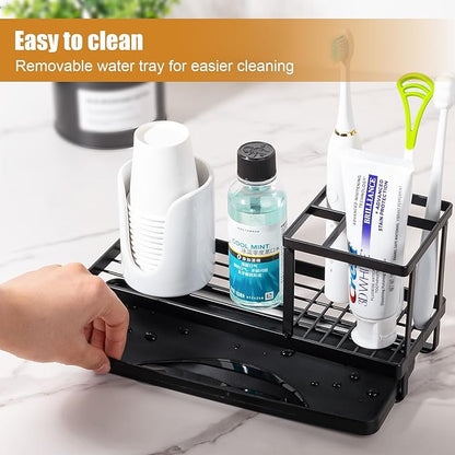 Toothbrush Holders for Bathrooms, Carbon Steel Tooth Brushing Holder Electric