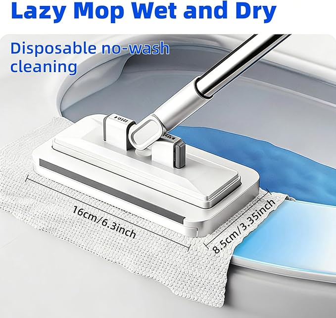 Clip on Mini Mop for Kitchen Counter & Floor – No Wash & Cloth Changing Lazy