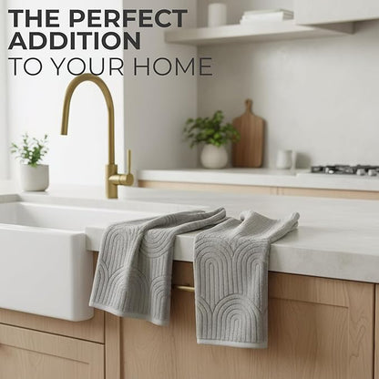 KIBAGA Decorative Hand Towels for Your Bathroom Or Kitchen – Luxurious Set of 2