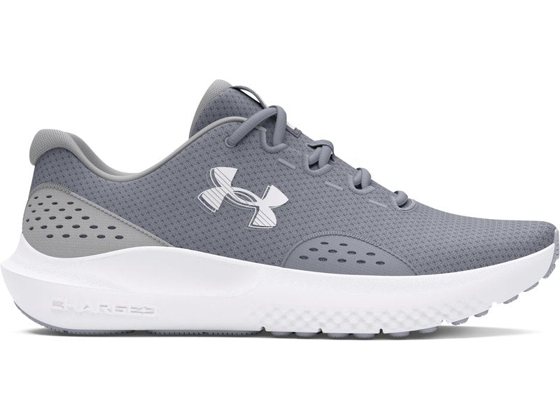 Under Armour Men's Charged Surge 4, (101) Steel/Mod Gray/White, 10.5, US