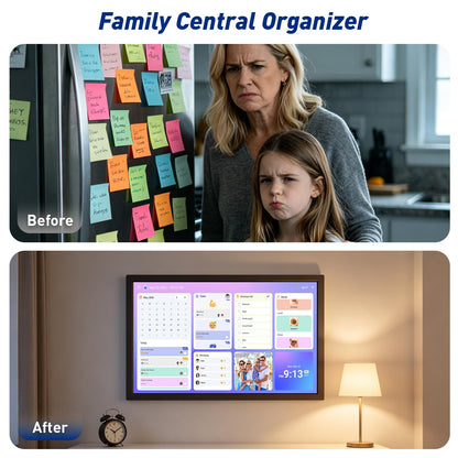 27" Smart Digital Calendar for-Family-Business-Planner - Electronic Wall Calendar for Business Chore Chart, Touchscreen Display for Family Schedules, Star Rewards, Desk Mountable, Gifts for Mom Dad