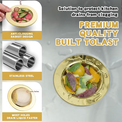 RQYEKDO 2-Pack Kitchen Sink Strainer Stainless Steel