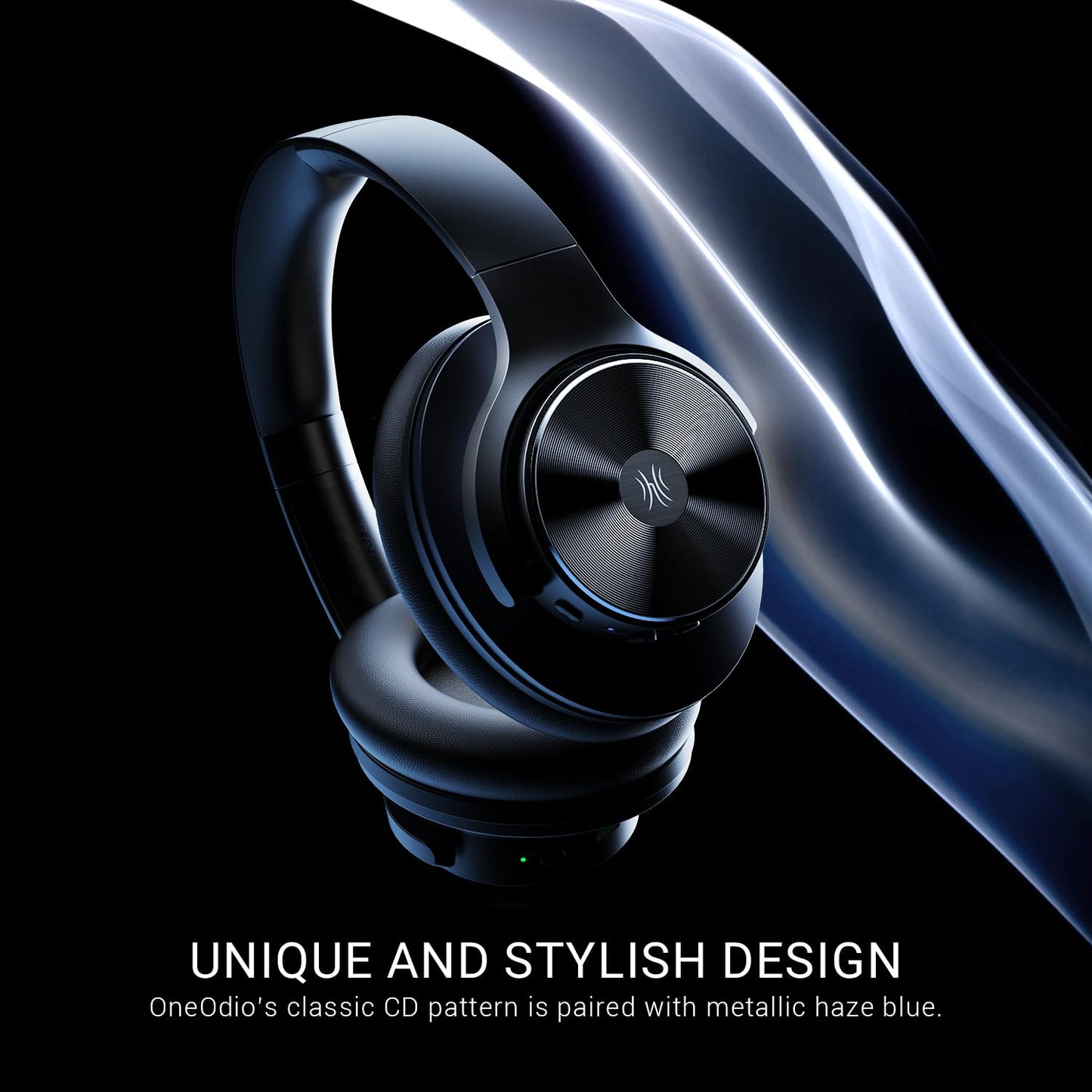 OneOdio Focus A10 - Hybrid Active Noise Cancelling Headphones, Wireless Over-Ear Headphones with 62H Playtime, Fast Charging, Hi-Res Audio, Clear Calls, Bluetooth & Wired Mode for Travel Work
