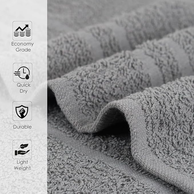 Hand Towels Grey Economy Salon Towels