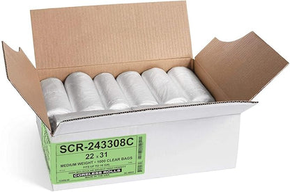 Aluf Plastics SCR-243308C 12-16 Gallon Trash Bags
