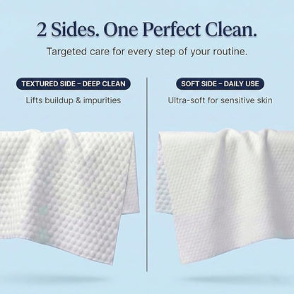 VÊVAPL® - VEVAPL Clean Facial Towels XL – 60 Towels | 100% Viscose, Disposable