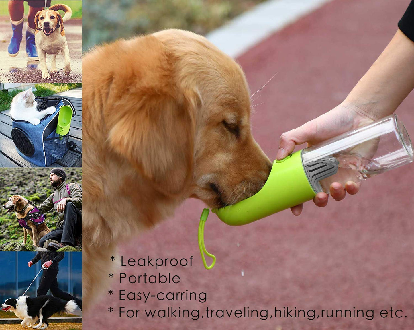 PETKIT Dog Water Bottle with Filter BPA Free, Leak Proof Dog Drinking Bowl, Food Grade Material, Lightweight Portable Pet Water Bottle for Walking, Hiking, Travel
