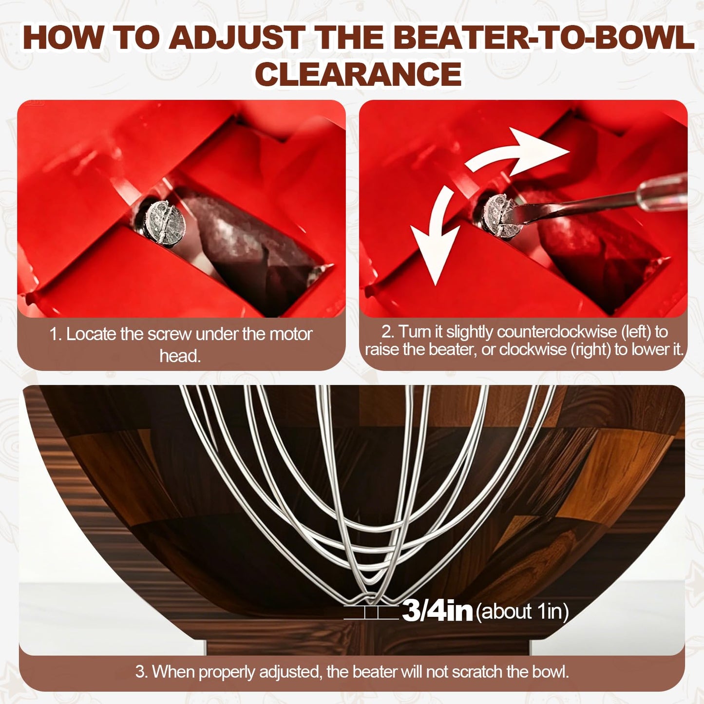 Ciunura Premium Acacia Wooden Mixing Bowl for K45 & KSM150 Series, 4.5&5 Qt Tilt-Head Models, Natural Wood Bowl with Stainless Steel Precision Locking Base for Kitchen Aid Mixers(Acacia)