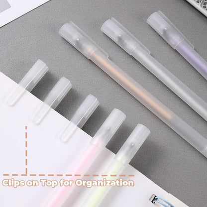 Scrapbook Quick Dry Glue Pen 12PCS Set, Crafting Fabric Pen Liquid Glue Pen for Papercrafts, Handmade Stationery, DIY Foil-Stamping, Back to School Supply, Year 6+ (12PCS Set-Forsted Holder Type)