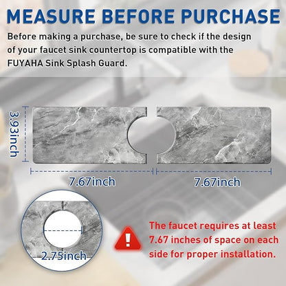 Kitchen Sink Splash Guard: Kitchen Faucet Mat, Diatomaceous Earth Sink Faucet