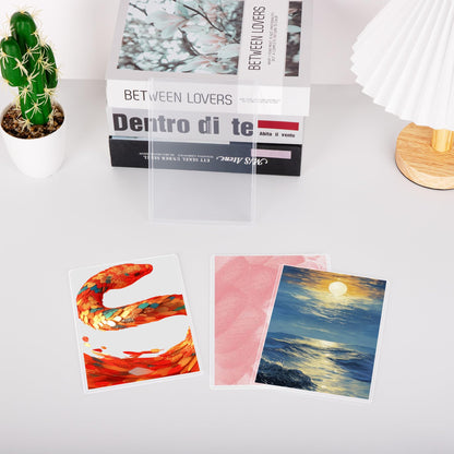AKONEGE 25PCS 4" x 6" Rigid Print Protectors Waterproof Hard Plastic Sheet Protectors Top Loading Rigid Photo Sleeves Clear Plastic Sleeves for Postcard, Sports & Trading Cards