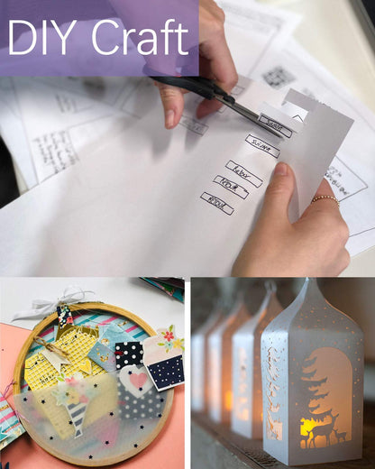 100 Sheets Translucent Vellum Paper, Dowsabel 68LBS 8.5 x 11 inches Printable Vellums for Card Overlays, Invitations Belly Bands, Envelope, Lantern,100 Sheets