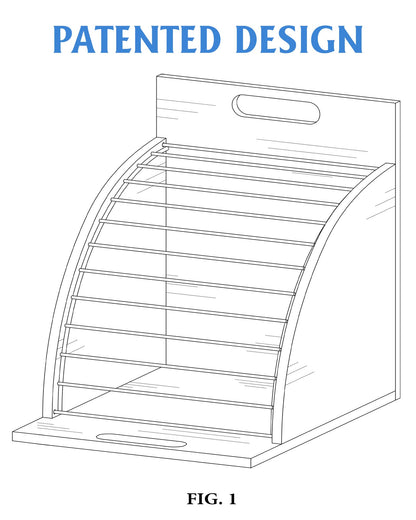 HULISEN Clipboard Holder, Wooden Clipboard Organizer with Raised Side Panel, Clip Board Storage Rack for Classroom and Office, Clip Boards not Included
