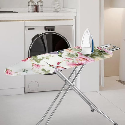 Hummingbird Floral Ironing Board Cover Standard Size 15x54, Thick Padding