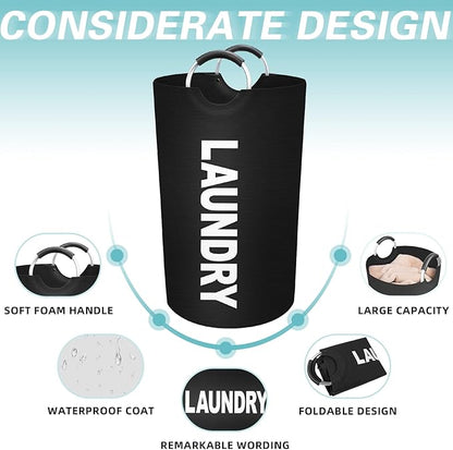 StorageRight 90L Large Laundry Basket, Laundry Hamper, Dirty Clothes Hamper