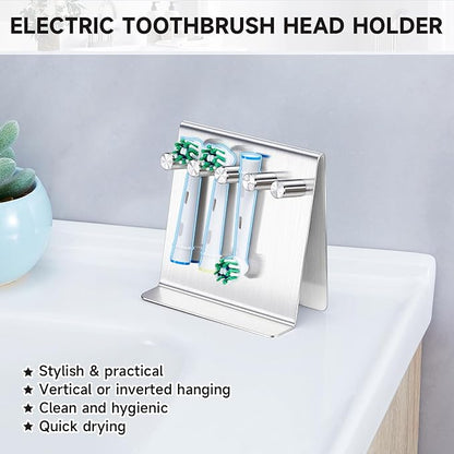 Electric Toothbrush Head Holder Adhesive or Tabletop, Tooth Brush Holder