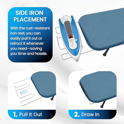 Metal Mesh Panel Tabletop Ironing Board | Foldable Iron Board | Heavy Duty