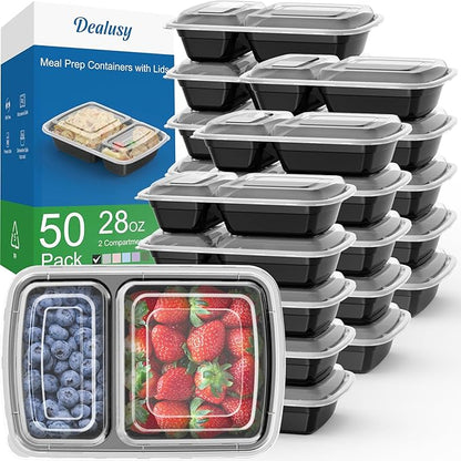 50 Pack 28 oz Meal Prep Containers Reusable