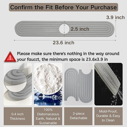 Diatomite Faucet Mat for Kitchen Sink