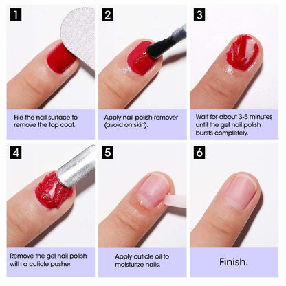 Gellen Gel Nail Polish Remover Kit, Gel Polish Remover for Nails with Liquid Latex Tape Cuticle Oil and Manicure Tools, Quick & Easy Gel Remover in 3-5 Minutes, No Soaking Or Wrapping