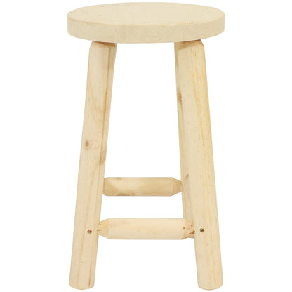 Sunnydaze 24-Inch Fir Wood Backless Counter-Height Stool - Unfinished