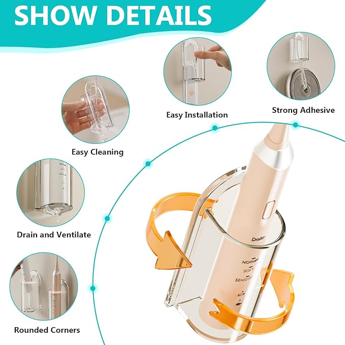 2 Pack Electric Toothbrush Holders