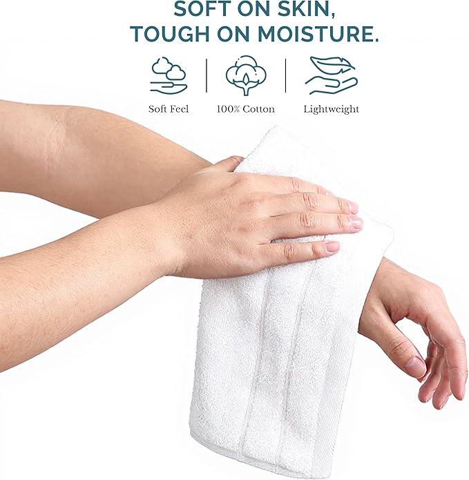Casa Platino White Washcloths 24 Pack
