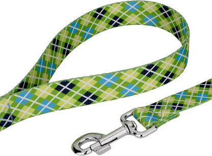 Country Brook Petz - Margarita Argyle Everyday Collar and Leash - Plaid and Argyle Collection Featuring Charming Designs (1/2 Inch, Extra Small)