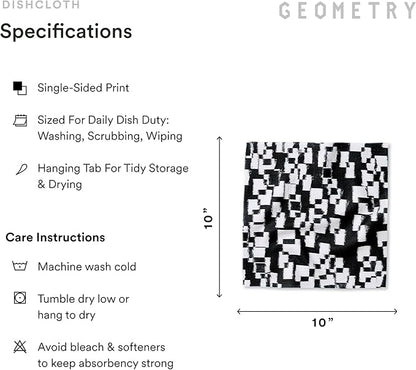 GEOMETRY Dishcloth – Evergreen Collection – Quick-Dry, Ultra-Absorbent